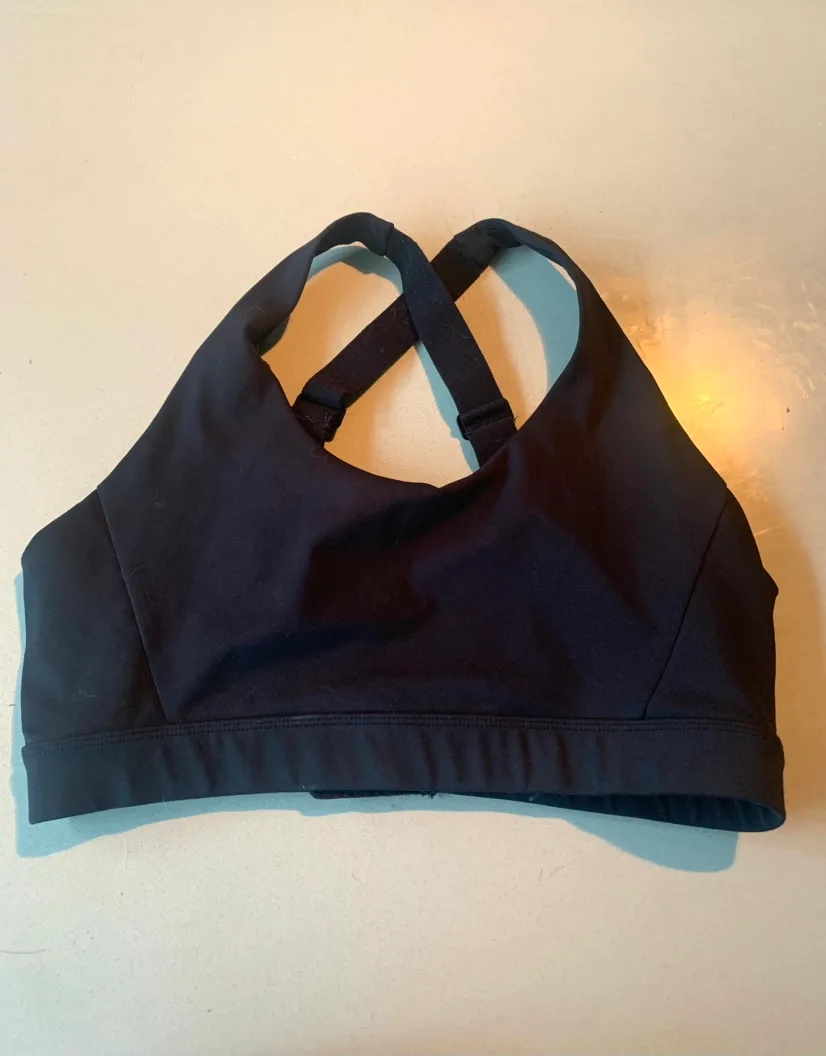 Lole Burst up sports bra with cross-back in black size M image indicator(3)