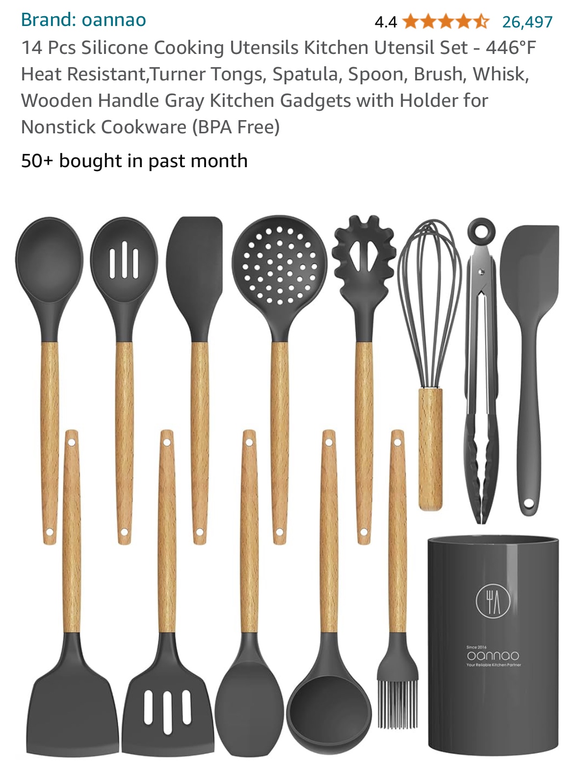 14 Piece Silicone Cooking Utensil Set