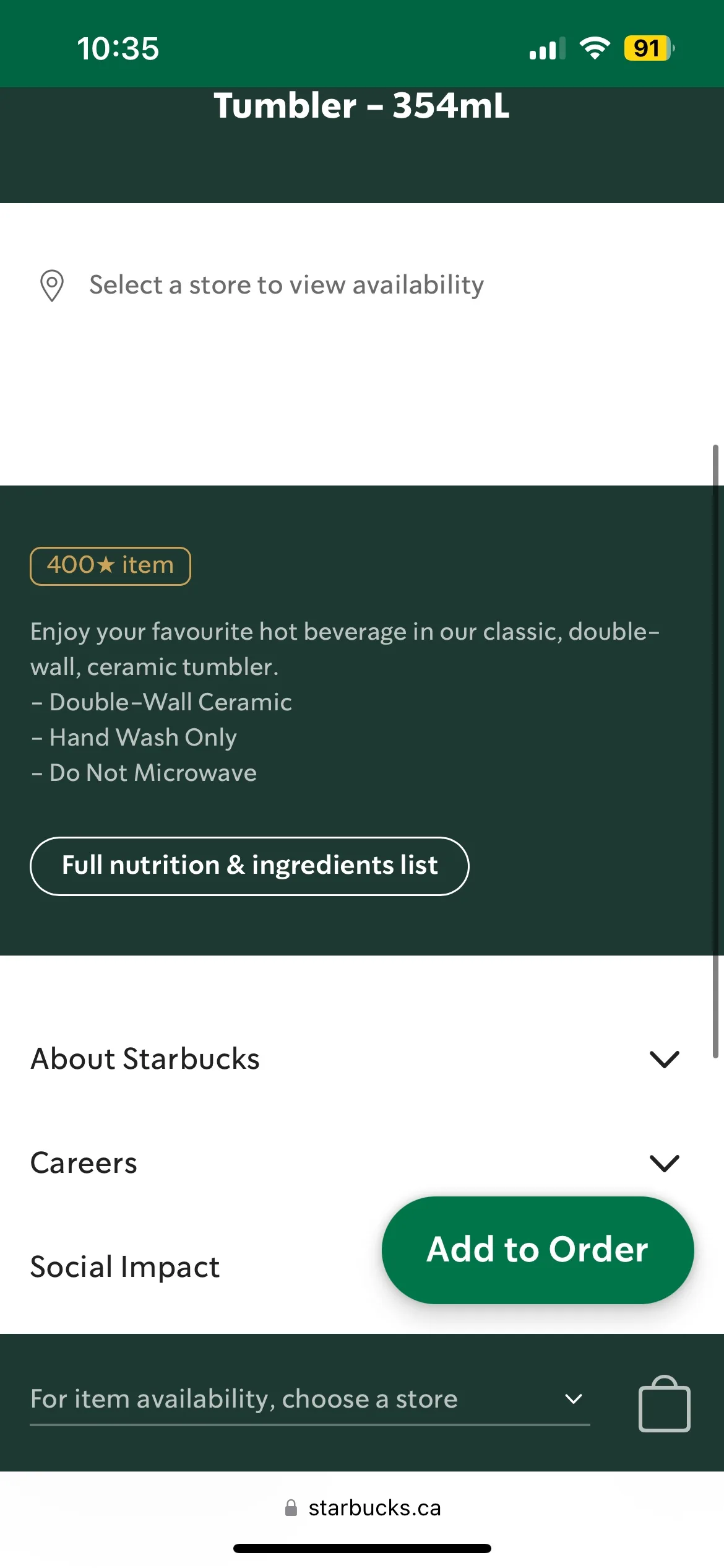 Starbucks siren logo tumbler - 355mL image indicator(6)