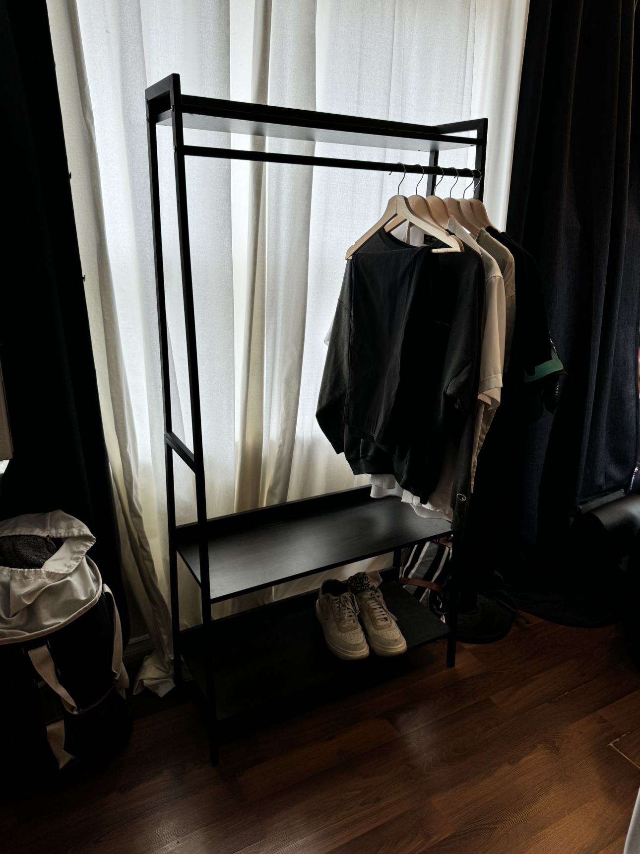 2 Black Metal Clothing Rack - photo 4