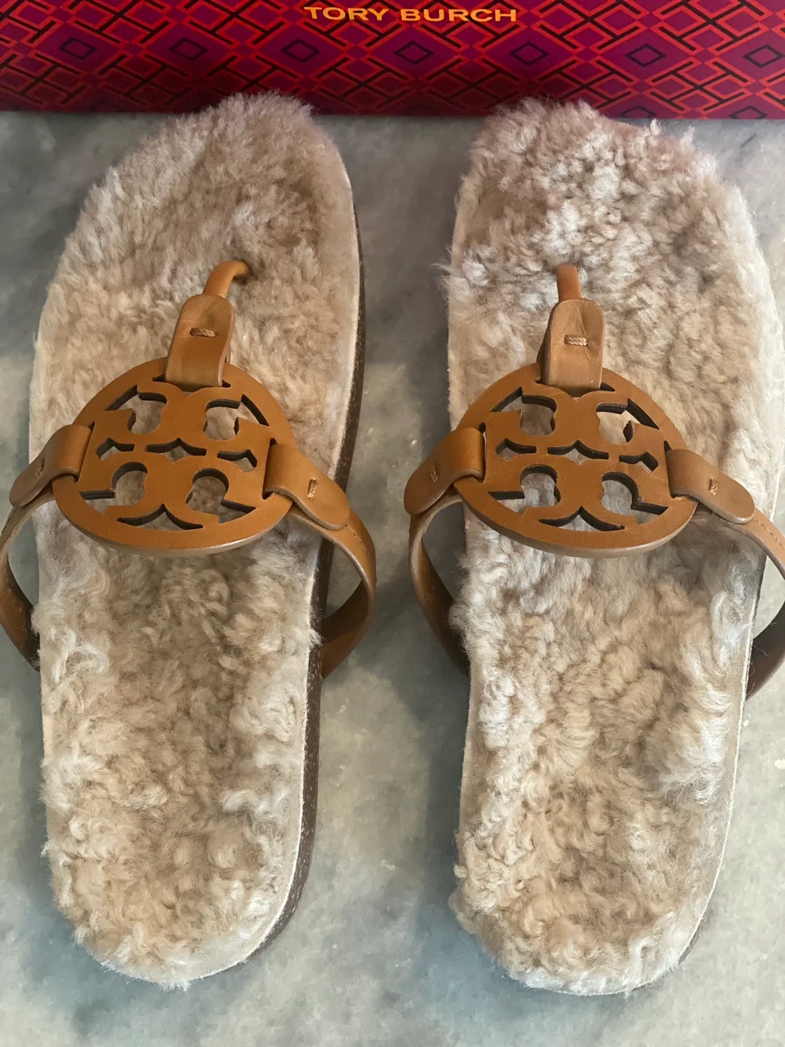 Tory Burch Miller Shearling Sandals image indicator(2)
