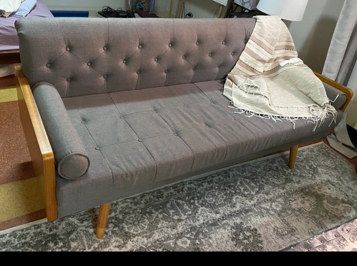 🧡Brand New Upholstered Grey Tufted Sofa - photo 4