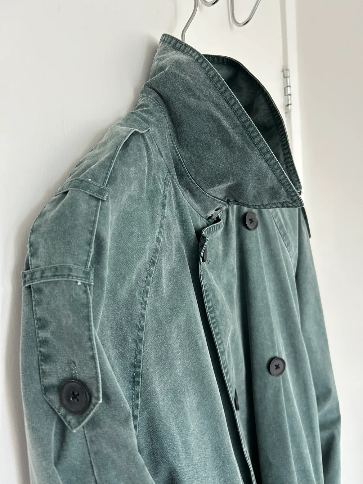 ASOS UK Green Trench Coat image indicator(5)
