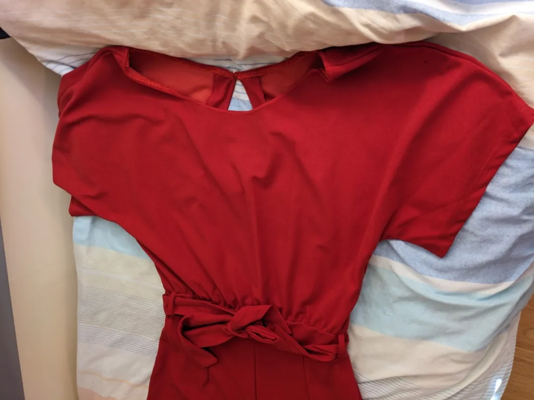 Wide Leg Red Jumpsuit image indicator(4)