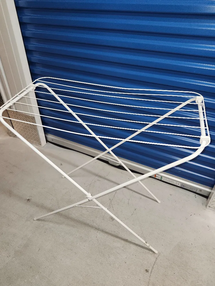 White Folding Clothes Drying Rack thumbnail