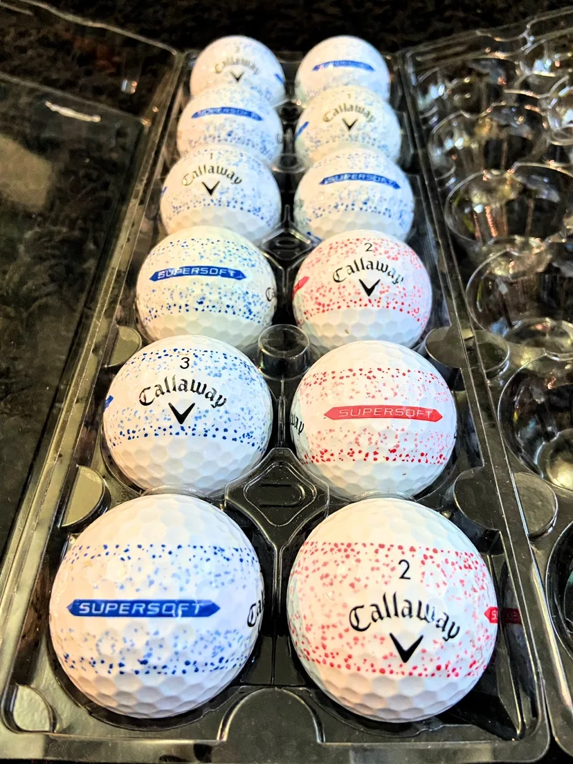 12 Callaway Supersoft Splatter Golf Balls thumbnail