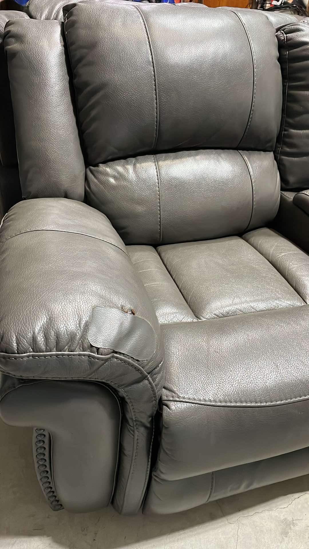 2 Grey Recliner Loveseats - photo 3