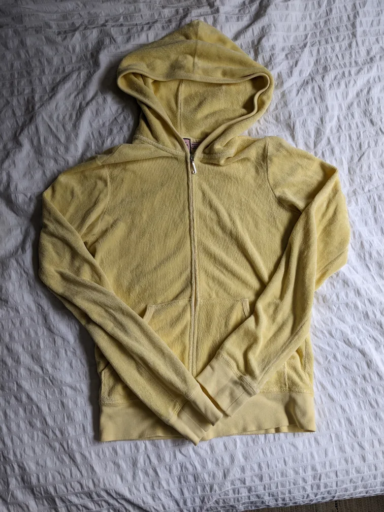 Juicy Couture Yellow Zip Up Hoodie thumbnail