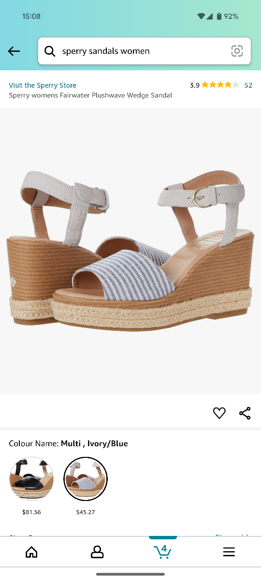 Sperry Womens Fairwater Plushwave Wedge Sandal