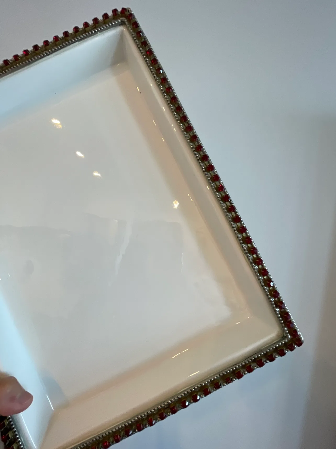 Decorative Tray with Rhinestone Trim image indicator(6)