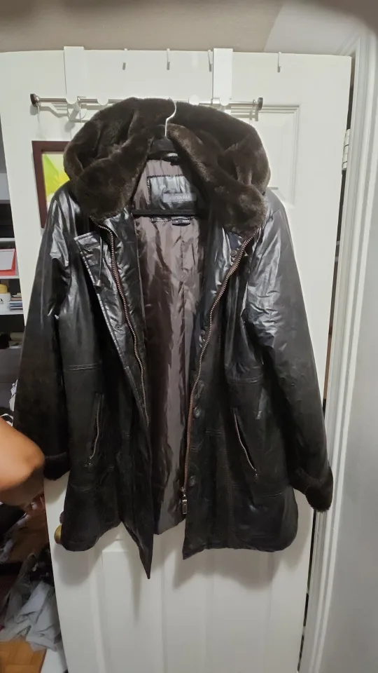 Addition Elle Faux Brown Leather Jacket image indicator(2)