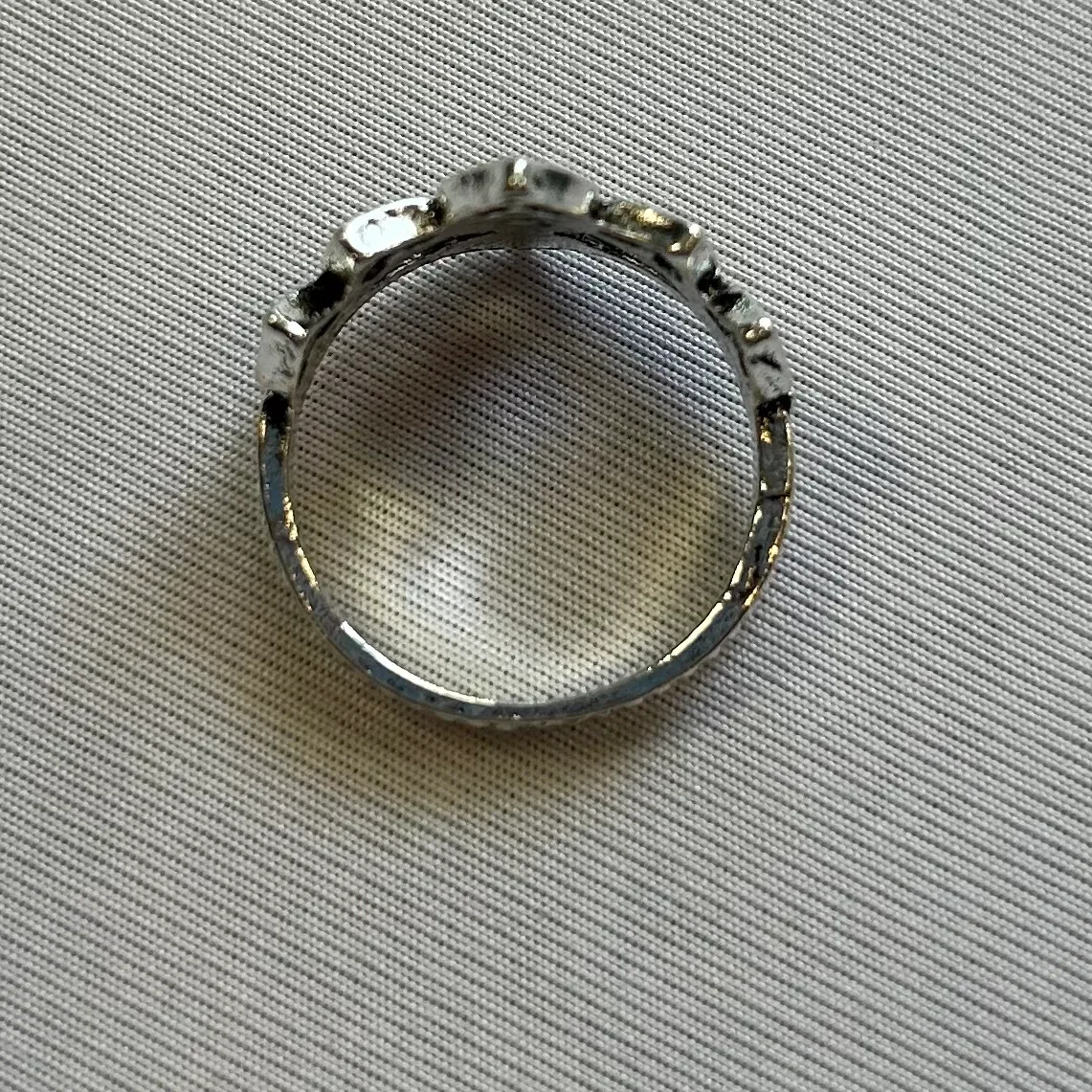 Yicen Bohemian Silver Black Crown Ring Turquoise Stone Size 8.5 image indicator(3)