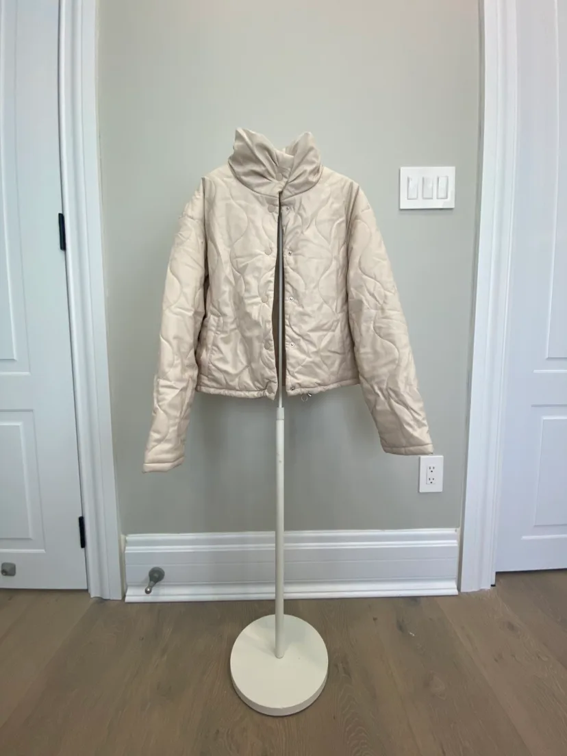 Cream Quilted Puffer Jacket thumbnail