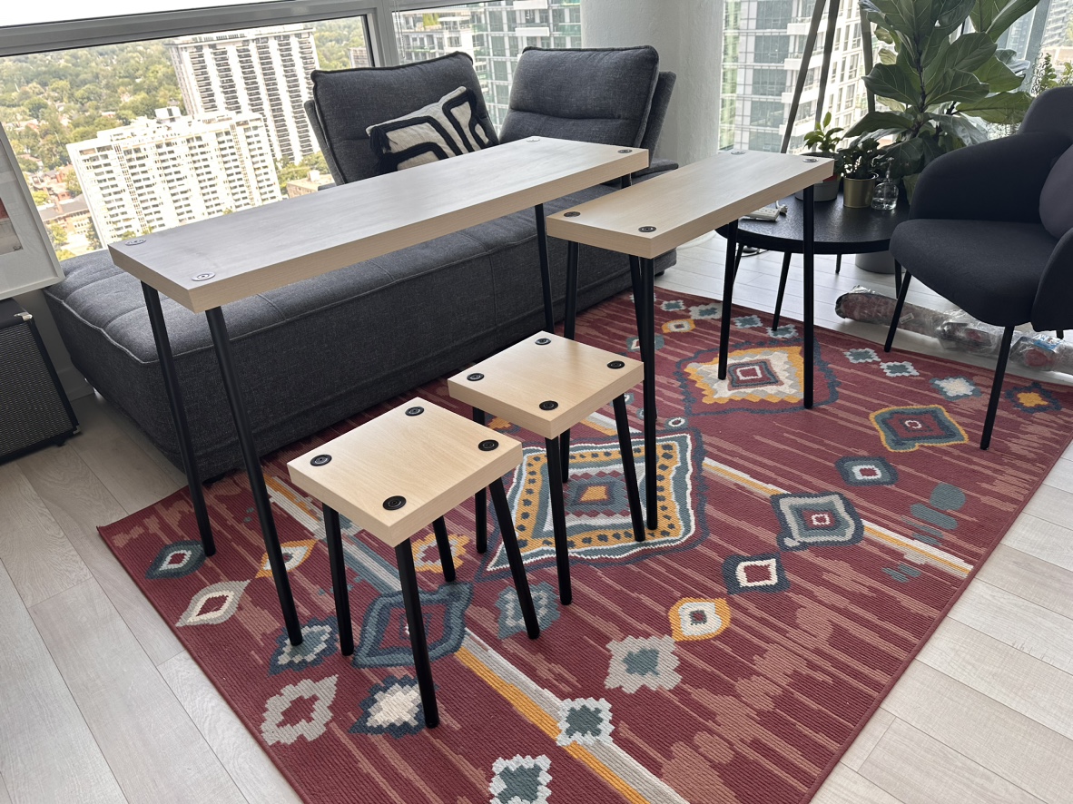 IKEA Fridnas Tables with Stools - photo 4
