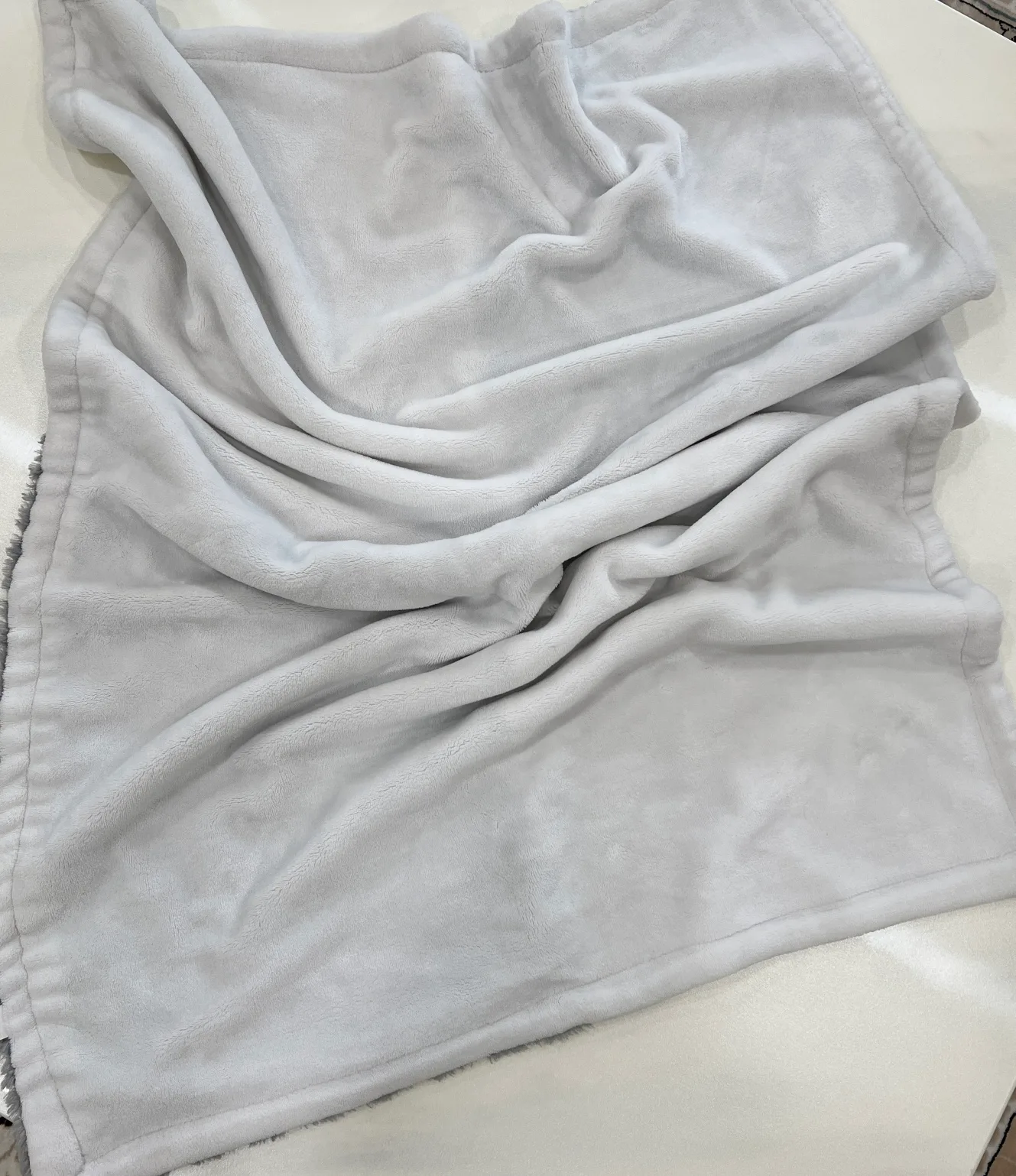 Grey and White Baby Blanket image indicator(3)