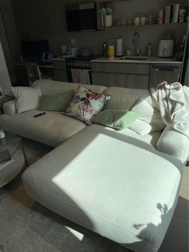 Article Cream sectional/sofa - photo 2