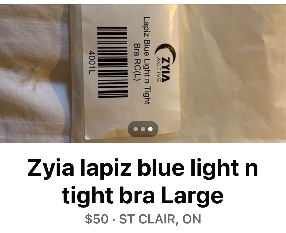 Zyia Blue Sports Bra Size Large
