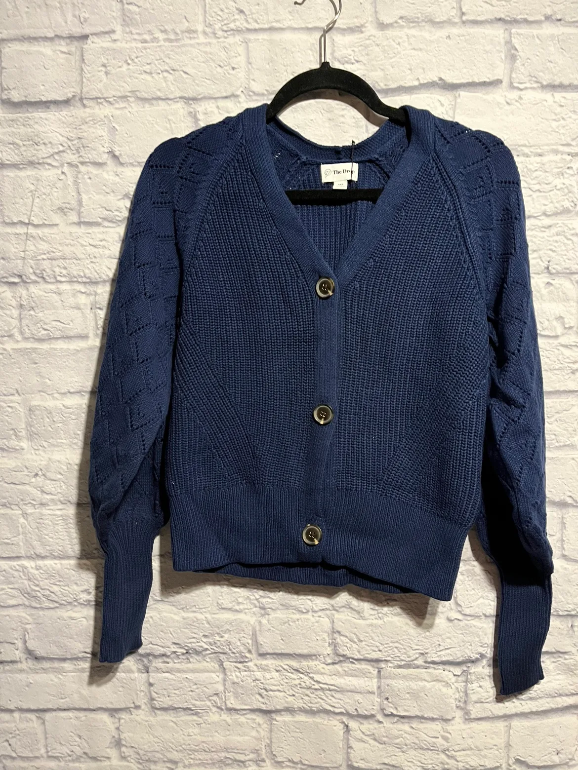 The Drop Blue Cardigan XXS thumbnail