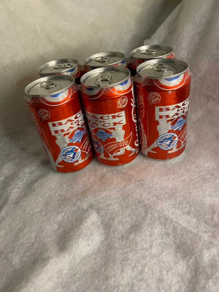 1992 World Series Commemorative Toronto Blue Jays Coca-Cola Cans image indicator(6)
