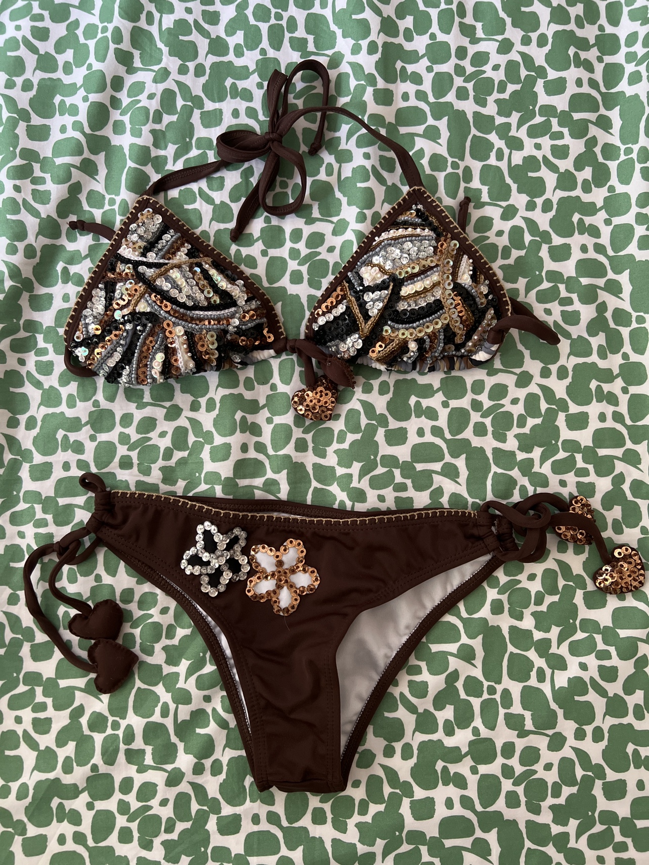 Brown Sequin Bikini #FREECYCLE