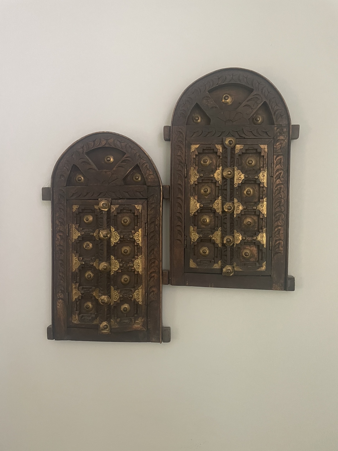 2 Carved Wooden Wall Decor pieces