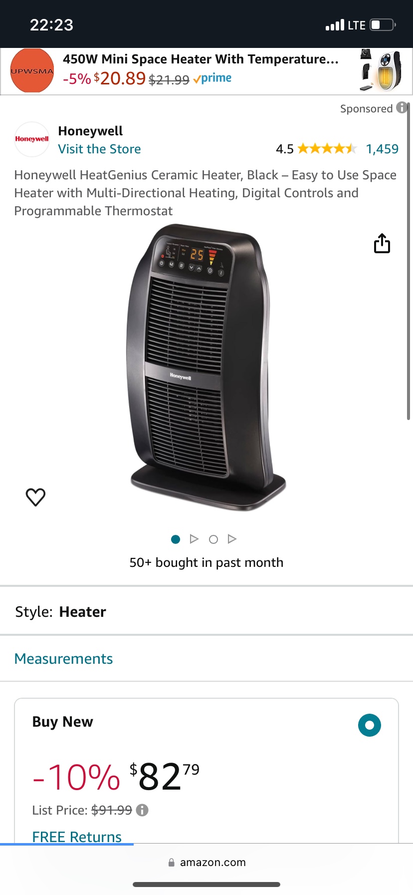 Honeywell Space Heater