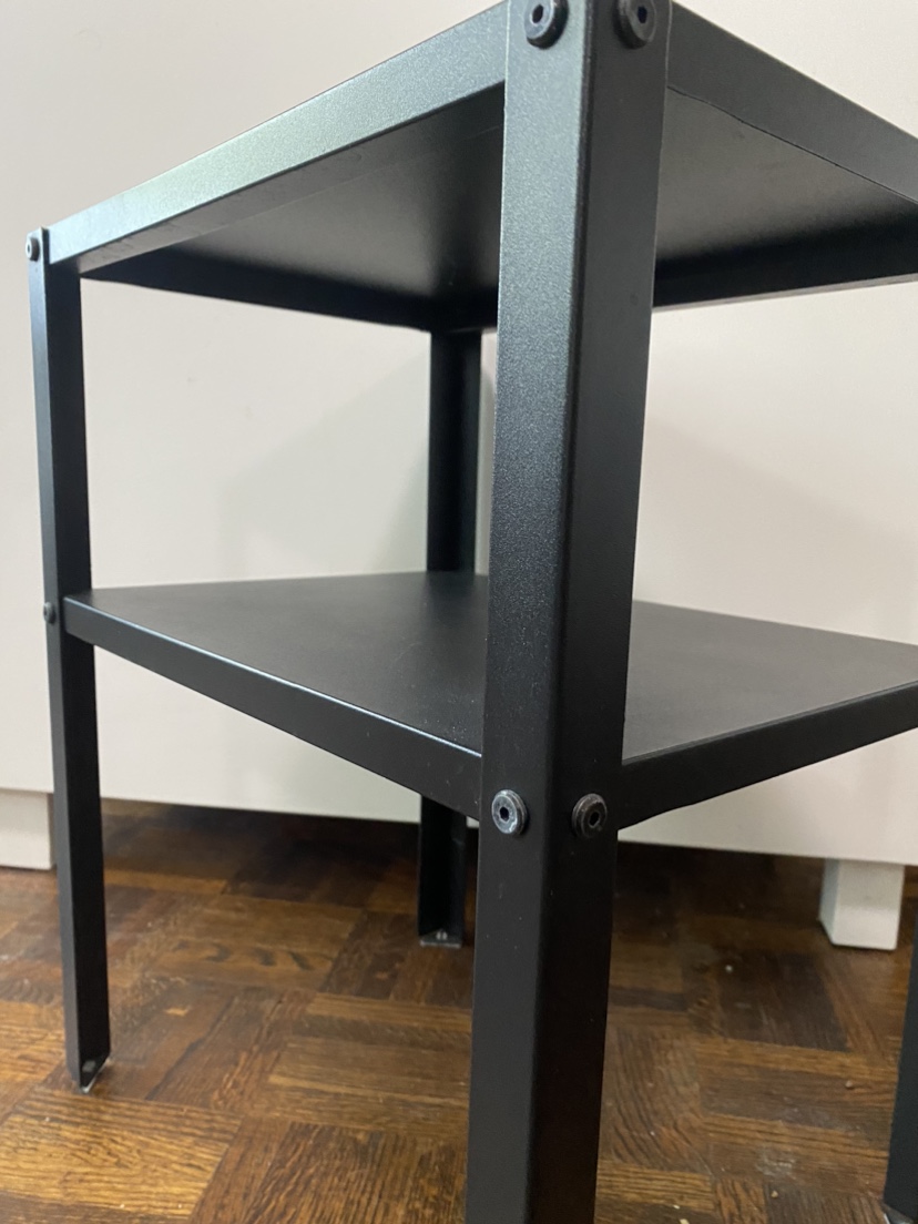 Black Metal End Table - photo 3