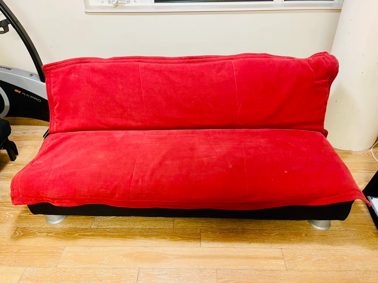Red Futon Couch Cover #freecycle thumbnail
