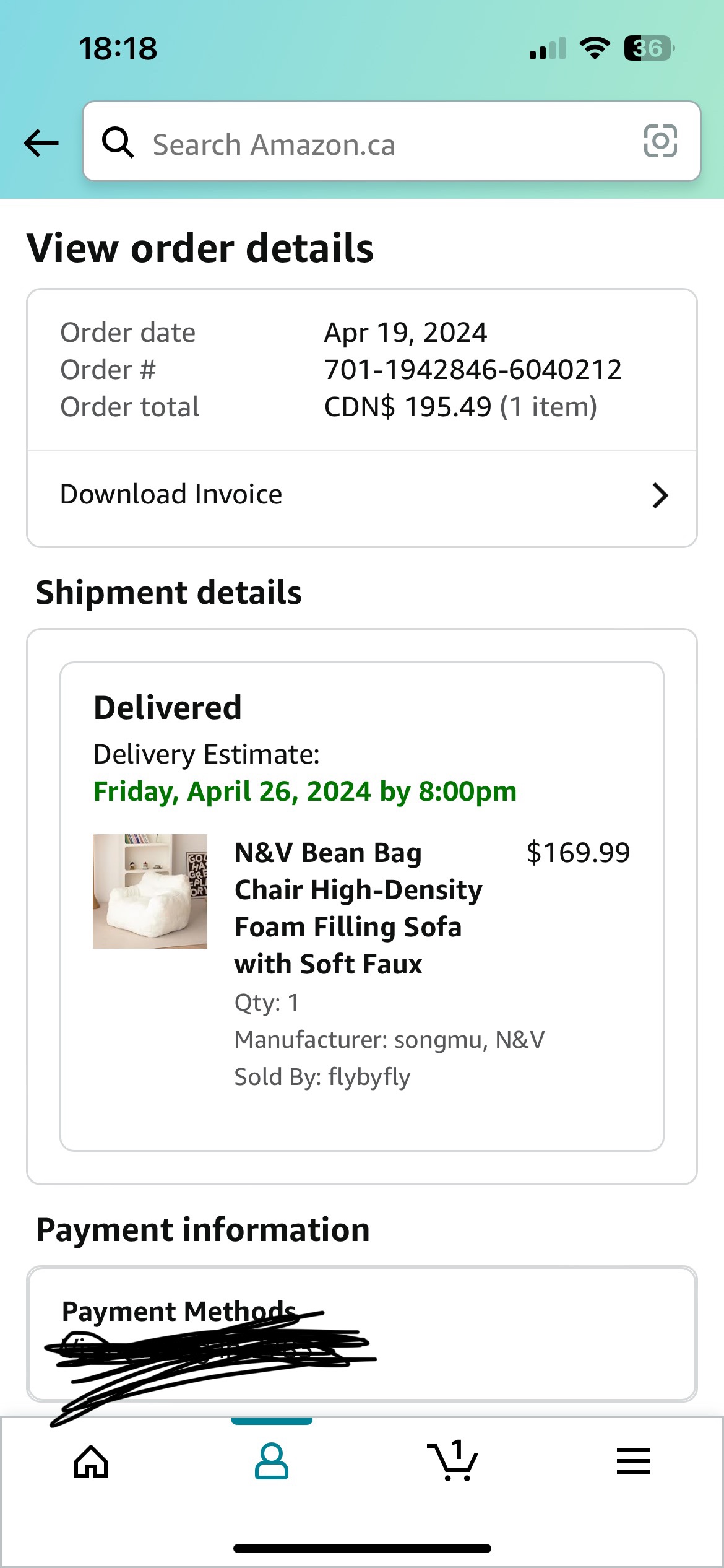N&V Bean Bag Chair - photo 3