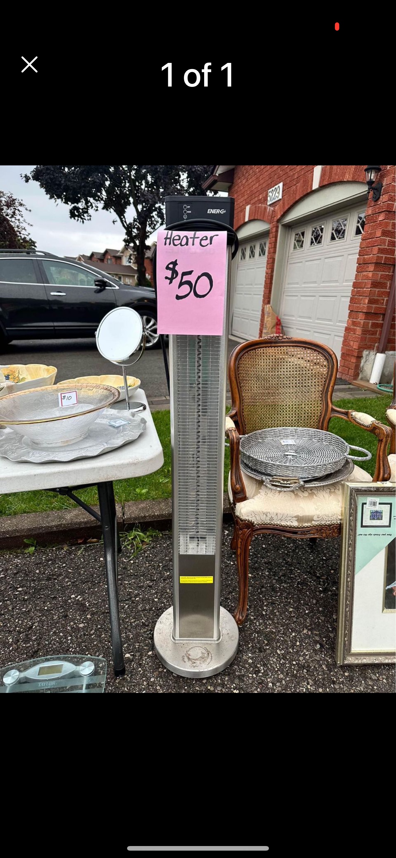 Standing electric heater
