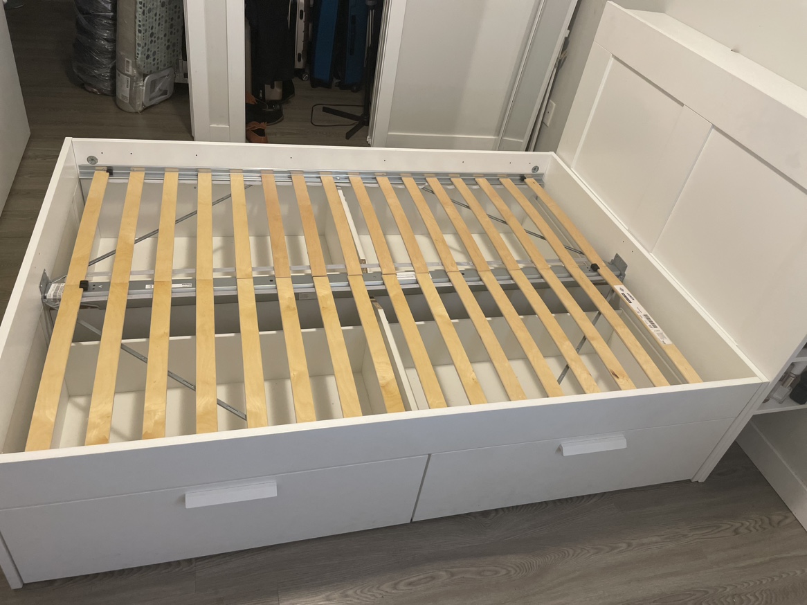 IKEA Double Bed Frame with Storage - photo 4