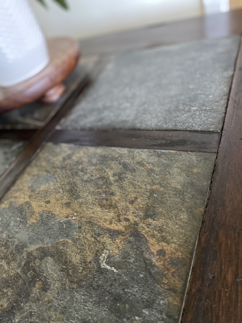 COFFEE TABLE, slate and wood. - photo 3