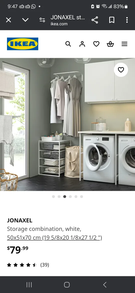 White Ikea Wire Storage Baskets / closet organizer image indicator(3)