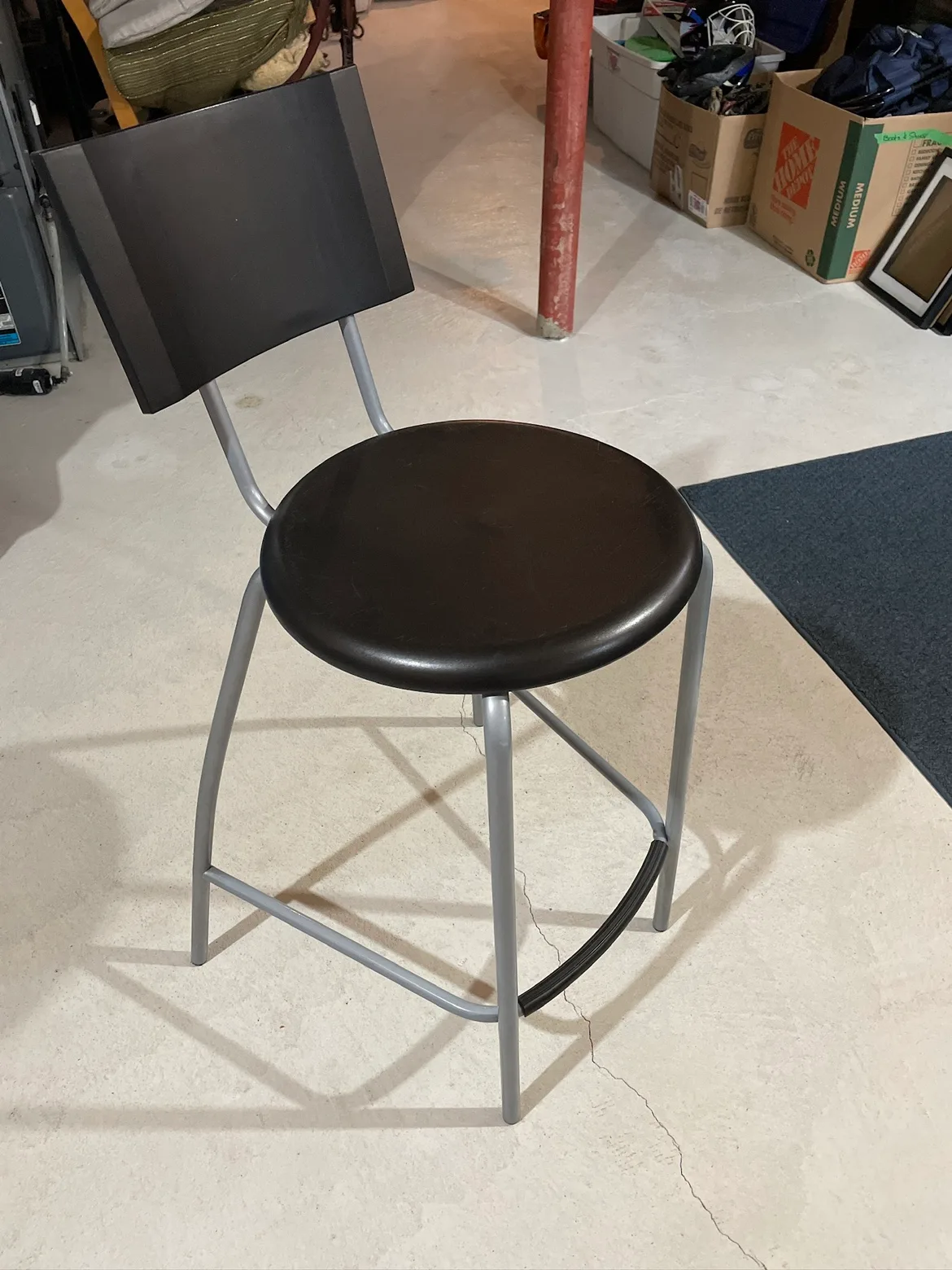 IKEA Black and Silver Bar Stool image indicator(2)