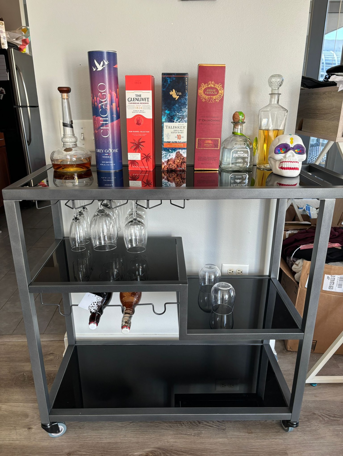 Modern Tempered Glass Bar Cart - photo 2