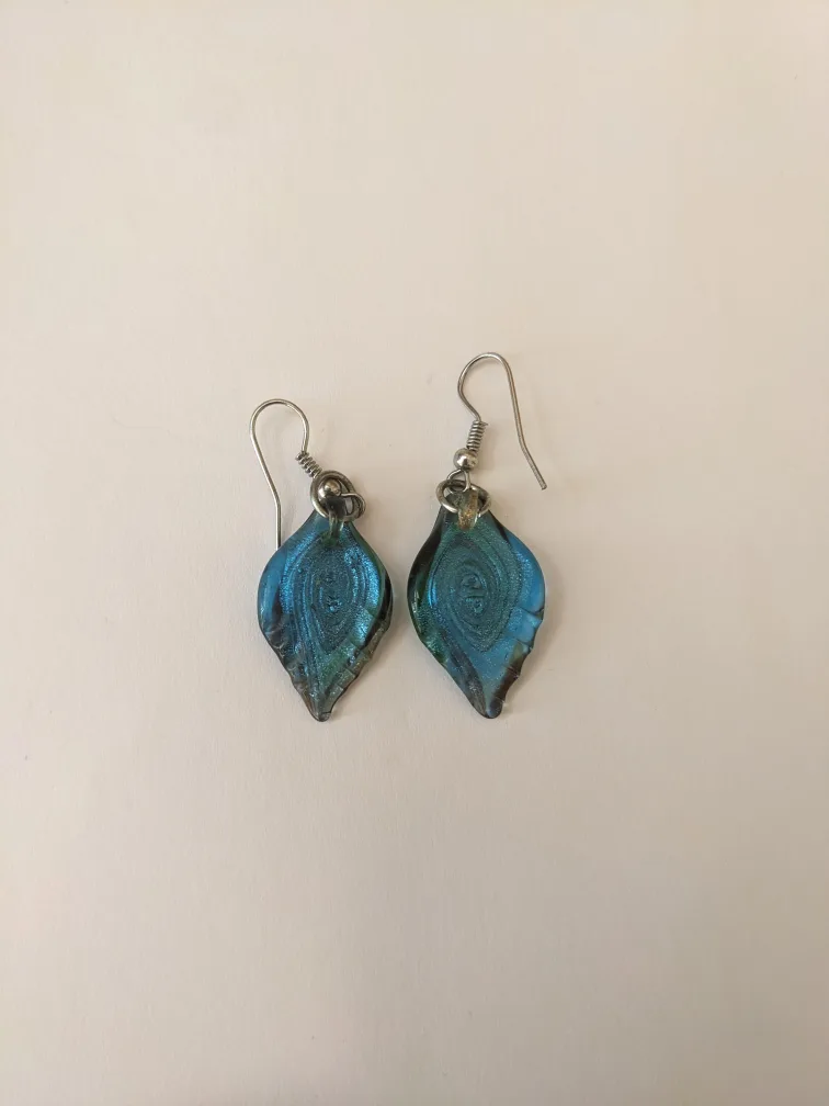 Multicoloured Leaf Swirl Necklace and Earrings Set image indicator(6)