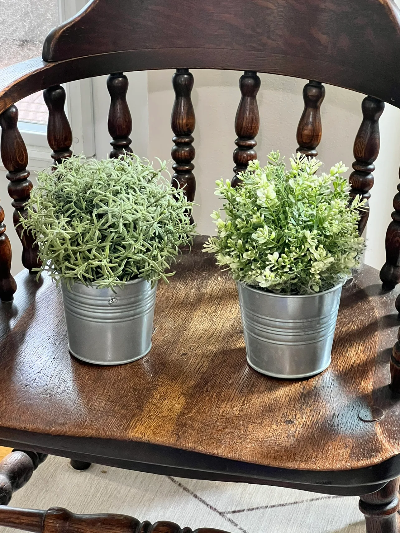 Three Artificial Plants, with 2  in Metal Pots #freecycle thumbnail