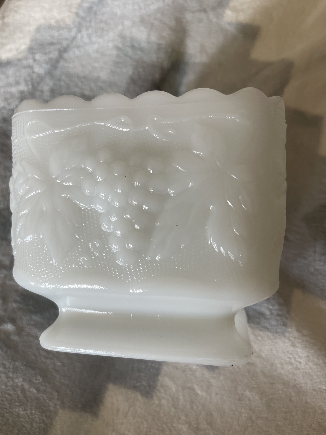 Milk Glass Grape Bowl