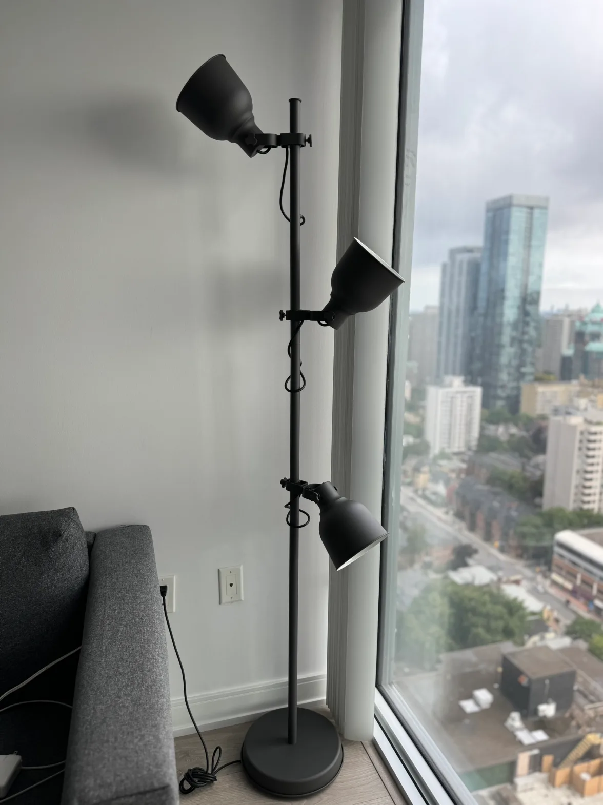 Lamp HEKTAR Grey + 1 LED bulb thumbnail