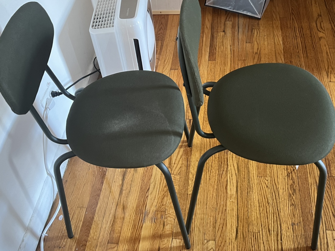 $15 for TWO IKEA GREEN CHAIRS! (Orig. $50 for both)