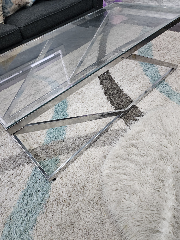 Sofa with glass table - photo 2
