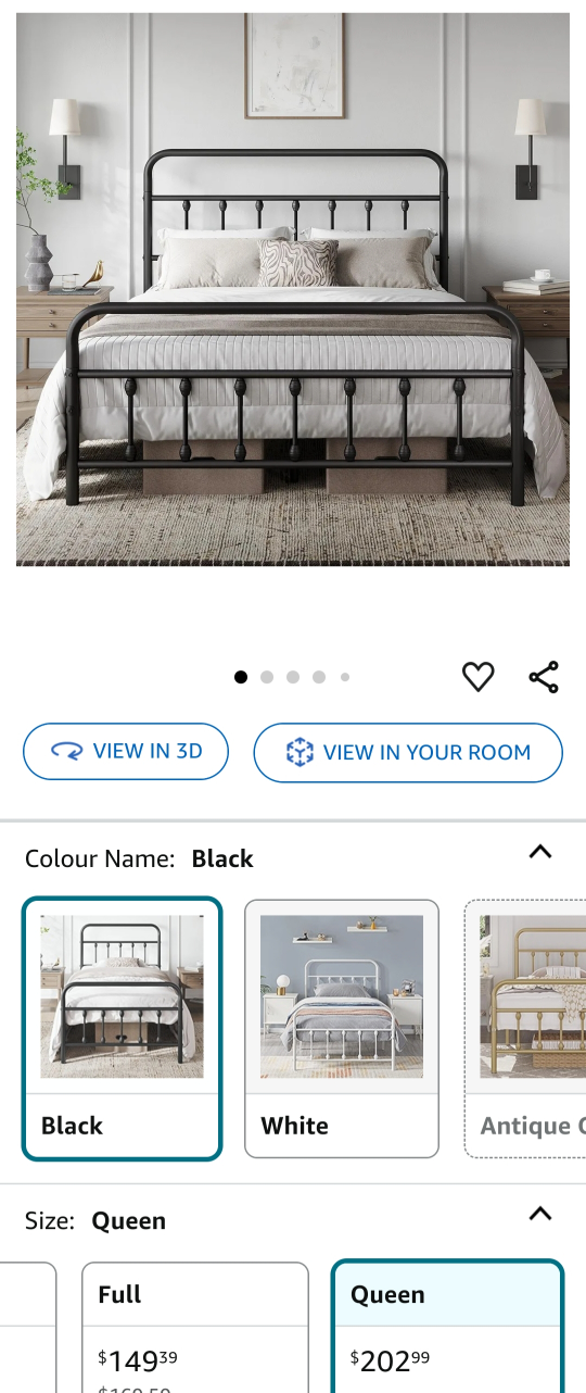 Queen Size Metal Bed Frame - photo 3