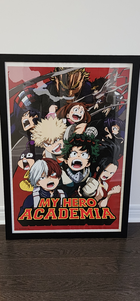 My Hero Academia Poster with frame