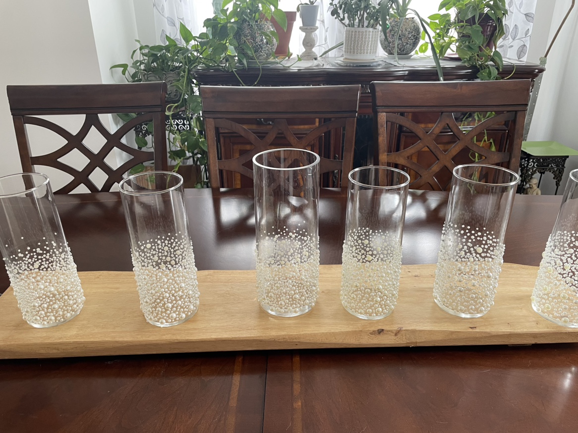Pearl Decorated Glass Vases - photo 2