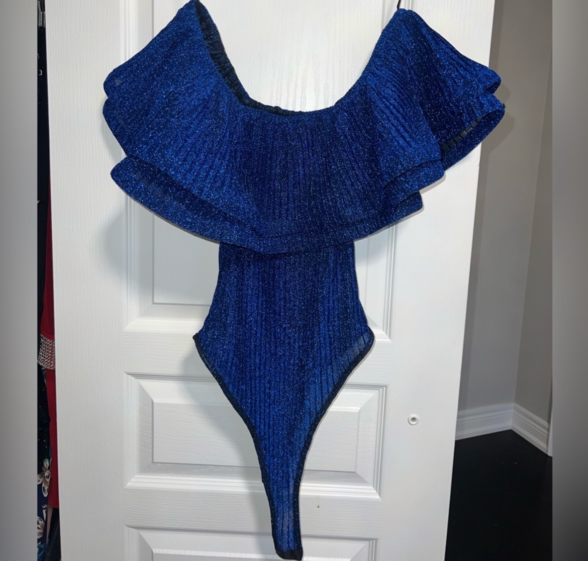 Royal blue- Off-The-Shoulder Bodysuit - photo 2