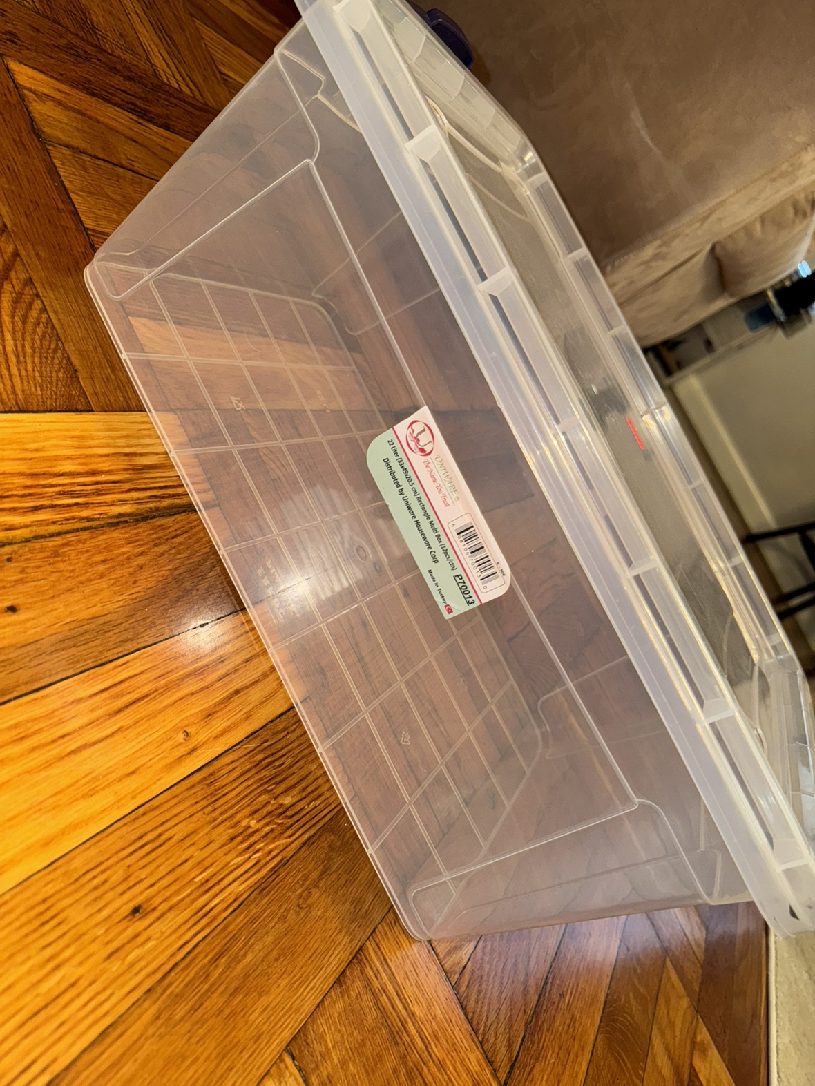Set of 4 Clear Storage Bins