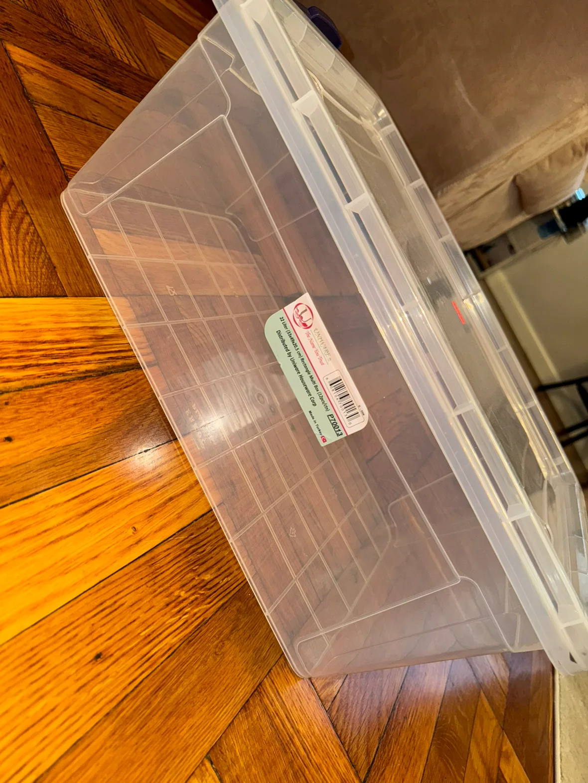 Set of 4 Clear Storage Bins thumbnail