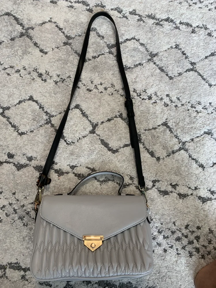 Grey Quilted Handbag thumbnail