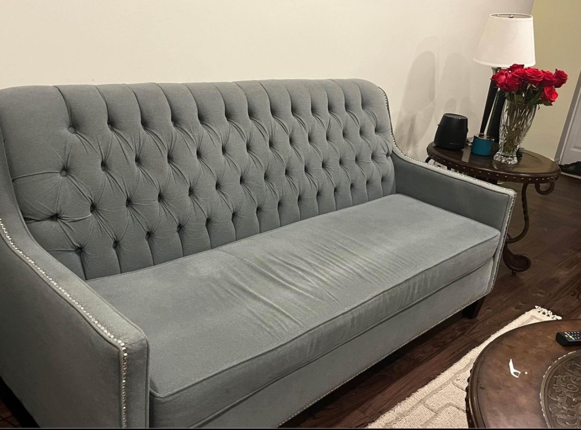 Grey Tufted Sofa