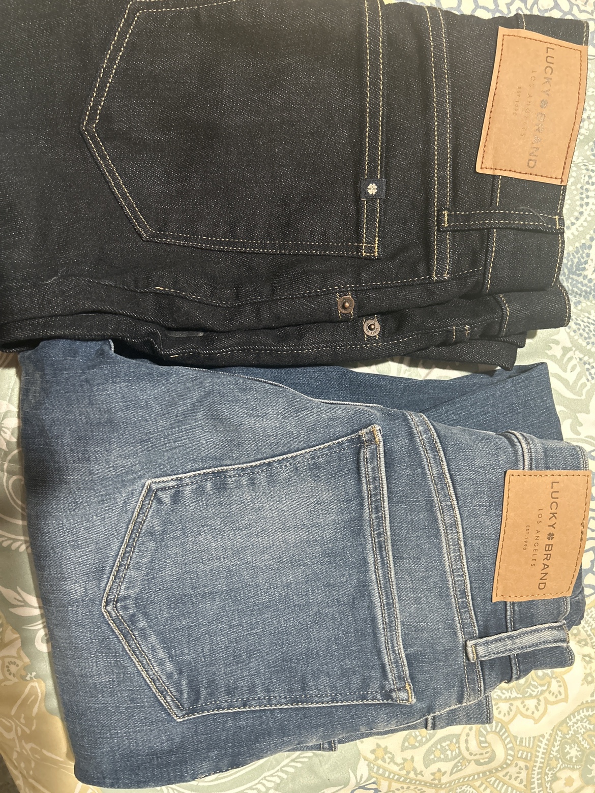 2 pairs Lucky Brand High Rise Button Fly Jeans